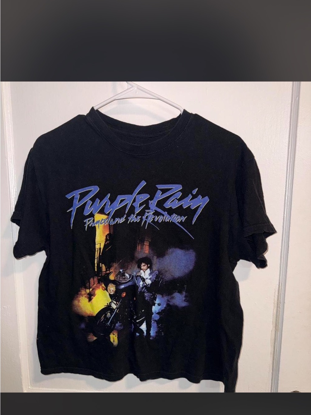 Purple Rain Black Graphic Tee with Purple and Yellow Print - Purple Rain Brand